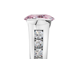 White gold Fancy Pink Oval  Solitaire Bezel-Set Diamond Ring with Channel-Set Band_42