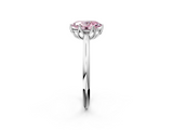 White gold Fancy Pink Oval  Solitaire Cathedral Diamond Ring with Six-Prong Setting_19