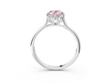 White gold Fancy Pink Oval  Solitaire Cathedral Diamond Ring with Six-Prong Setting_20