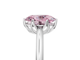 White gold Fancy Pink Oval  Solitaire Cathedral Diamond Ring with Six-Prong Setting_22