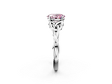 White gold Fancy Pink Oval  Solitaire Celtic Knot Engagement Ring with Four-Prong Setting_64