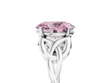 White gold Fancy Pink Oval  Solitaire Celtic Knot Engagement Ring with Four-Prong Setting_67