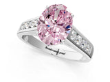 White gold Fancy Pink Oval  Solitaire Channel-Set Diamond Engagement Ring with Four-Prong Setting_33