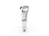 White gold Fancy Pink Oval  Solitaire Channel-Set Split Shank Ring with Tension Prong Setting_5