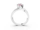 White gold Fancy Pink Oval  Solitaire Channel-Set Split Shank Ring with Tension Prong Setting_6