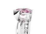 White gold Fancy Pink Oval  Solitaire Channel-Set Split Shank Ring with Tension Prong Setting_8