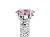 White gold Fancy Pink Oval  Solitaire Chevron Pave Diamond Engagement Ring with Six-Prong Setting_8