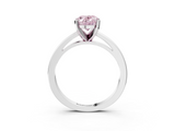 White gold Fancy Pink Oval  Solitaire Diamond Engagement Ring with Four-Prong Setting on a Classic Band_6