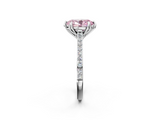 White gold Fancy Pink Oval  Solitaire Diamond Engagement Ring with Pave Band and Six-Prong Setting_21