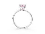 White gold Fancy Pink Oval  Solitaire Diamond Ring with 4-Prong Setting on a Classic Band_6