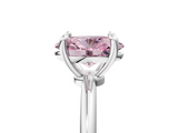 White gold Fancy Pink Oval  Solitaire Diamond Ring with 4-Prong Setting on a Classic Band_8