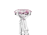 White gold Fancy Pink Oval  Solitaire Diamond Ring with Bamboo Band and Four-Prong Setting_77