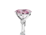 White gold Fancy Pink Oval  Solitaire Diamond Ring with Bezel Set Side Stones and Prong Setting_8
