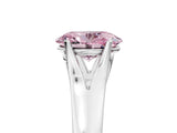White gold Fancy Pink Oval  Solitaire Diamond Ring with Cathedral Band and Four-Prong Setting_96