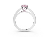 White gold Fancy Pink Oval  Solitaire Diamond Ring with Four-Prong Setting and Classic Band_6