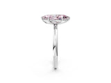White gold Fancy Pink Oval  Solitaire Diamond Ring with Four-Prong Setting on a Plain Band_34