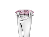 White gold Fancy Pink Oval  Solitaire Diamond Ring with Six-Prong Cathedral Setting_37