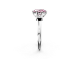 White gold Fancy Pink Oval  Solitaire Diamond Ring with Six-Prong Setting on a Classic Band_5