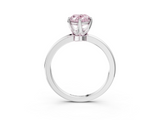 White gold Fancy Pink Oval  Solitaire Diamond Ring with Six-Prong Setting on a Classic Band_6