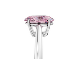 White gold Fancy Pink Oval  Solitaire Diamond Ring with Split Shank and Four-Prong Setting_26