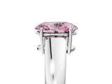 White gold Fancy Pink Oval  Solitaire Diamond Ring with Tapered Band and Four-Prong Setting_54