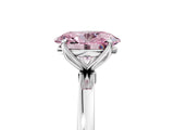White gold Fancy Pink Oval  Solitaire Diamond Ring with Thin Band and Four-Prong Setting_65