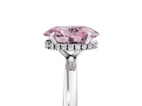 White gold Fancy Pink Oval  Solitaire Engagement Ring with Cathedral Band and Four-Prong Setting_22