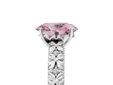 White gold Fancy Pink Oval  Solitaire Floral Milgrain Engagement Ring_36