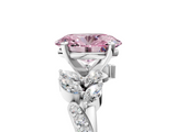White gold Fancy Pink Oval  Solitaire Marquise Twist Band with Six-Prong Setting_80