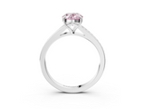 White gold Fancy Pink Oval  Solitaire Pavé Band with Four-Prong Setting_31