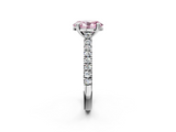 White gold Fancy Pink Oval  Solitaire Pave Diamond Engagement Ring with Prong Setting_22