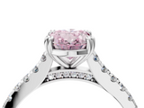 White gold Fancy Pink Oval  Solitaire Pave Diamond Engagement Ring with Prong Setting_24
