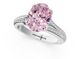 White gold Fancy Pink Oval  Solitaire Pave Split Shank Engagement Ring with Six-Prong Setting_38