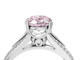 White gold Fancy Pink Oval  Solitaire Pave Split Shank Engagement Ring with Six-Prong Setting_41