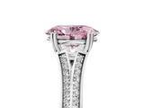 White gold Fancy Pink Oval  Solitaire Pave Split Shank Engagement Ring with Six-Prong Setting_42