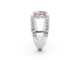 White gold Fancy Pink Oval  Solitaire Split Shank Pave Diamond Ring_51