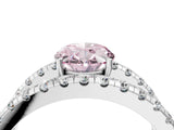 White gold Fancy Pink Oval  Solitaire Split Shank Pave Diamond Ring_53
