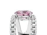 White gold Fancy Pink Oval  Solitaire Split Shank Pave Diamond Ring_54