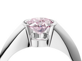 White gold Fancy Pink Oval  Solitaire Tension Set Diamond Ring_24
