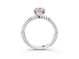 White gold Fancy Pink Oval  Solitaire Twisted Band Prong Set Engagement Ring_64