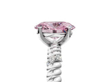 White gold Fancy Pink Oval  Solitaire Twisted Band Prong Set Engagement Ring_66