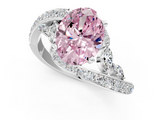 White gold Fancy Pink Oval  Solitaire with Pavé Twist Band and Four-Prong Setting_55