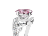 White gold Fancy Pink Oval  Solitaire with Pavé Twist Band and Four-Prong Setting_59