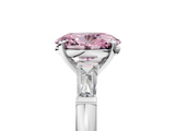 White gold Fancy Pink Oval  Solitaire with Tapered Baguette Side Stones on a Classic Band with Four-Prong Setting_109