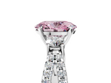 White gold Fancy Pink Oval  Three-Stone Diamond Ring with Pavé Split Shank and Four-Prong Setting_114
