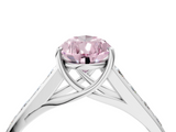 White gold Fancy Pink Pear  Brilliant Channel-Set Solitaire Ring with Four-Prong Setting_24
