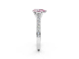 White gold Fancy Pink Pear  Brilliant Cut Diamond Engagement Ring with Pavé Band and Four-Prong Setting_51
