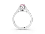 White gold Fancy Pink Pear  Brilliant Cut Diamond Engagement Ring with Pavé Band and Four-Prong Setting_52