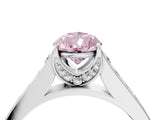 White gold Fancy Pink Pear  Brilliant Cut Diamond Engagement Ring with Pavé Band and Four-Prong Setting_53