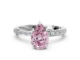 White gold Fancy Pink Pear  Brilliant Pavé Band Solitaire with Four-Prong Setting_41